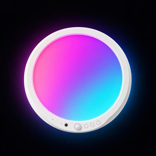 LuxyGlow Aura RGB light glowing, front view